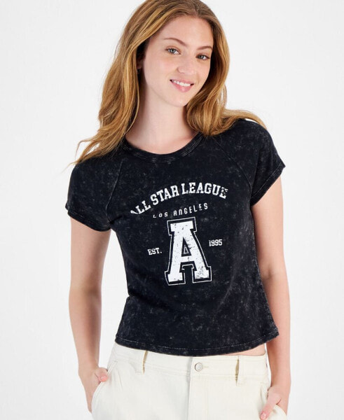 Juniors' All-Star League Graphic Raglan-Sleeve T-Shirt