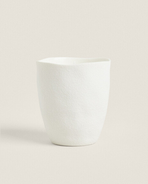 Textured ceramic candle