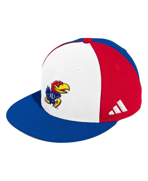 Men's White Kansas Jayhawks On-Field Baseball Fitted Hat