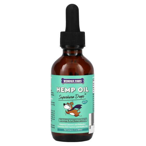 Superhero Drops, Hemp Oil for Dogs, 2 oz (60 ml)