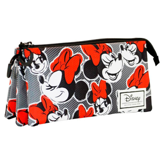 KARACTERMANIA Triple Pocket Pencil Case Lashes Minnie Mouse Disney