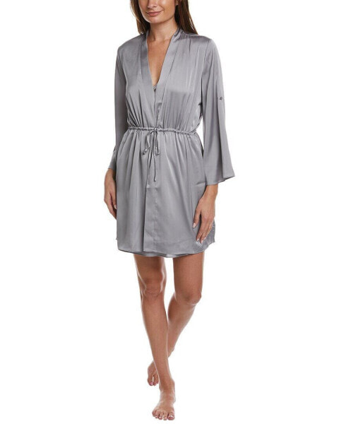 Flora Nikrooz Solid Luxe Woven Wrap Robe Women's