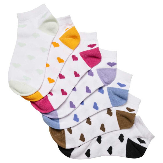 URBAN CLASSICS Recycled Yarn Heart Sneaker short socks 7 pairs