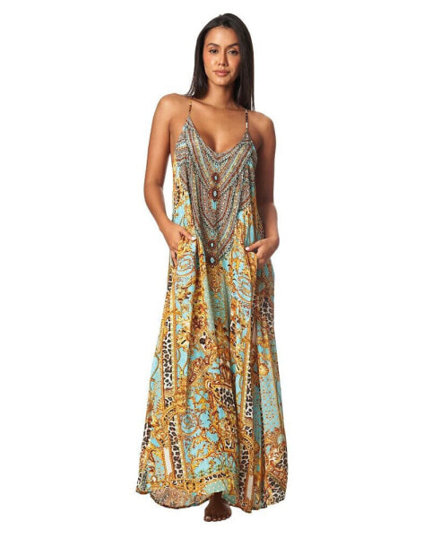 Women's Scoop neck T-back Maxi Dress