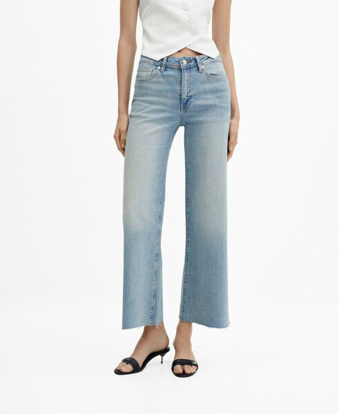 Women's Mid Waist Culotte Jeans