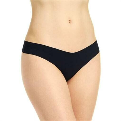 Commando 261744 Women's Solid Microfiber Thong Black Underwear Size S