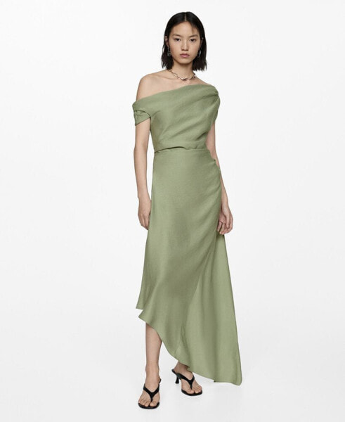 Women's Asymmetrical Pleated Dress