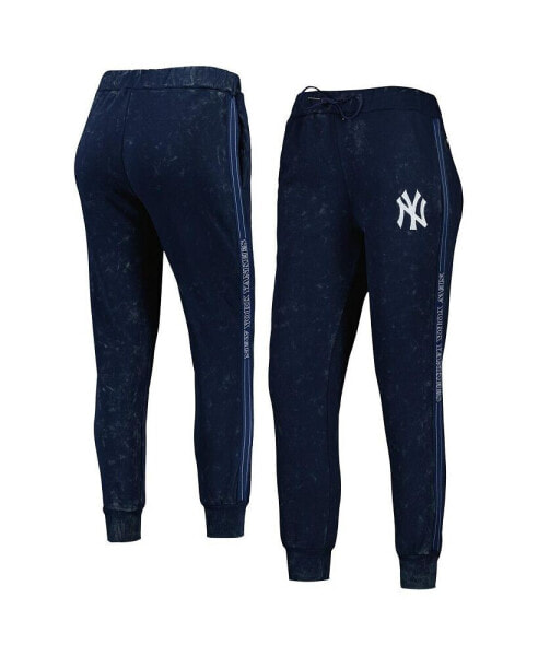 Women's Navy New York Yankees Marble Jogger Pants