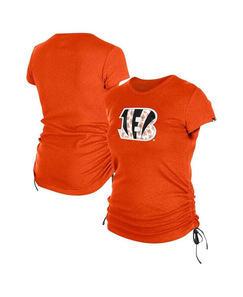 Women's Orange Cincinnati Bengals Ruched Side T-Shirt