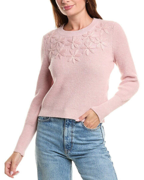 Nanette Nanette Lepore Embroidered Flower Sweater Women's