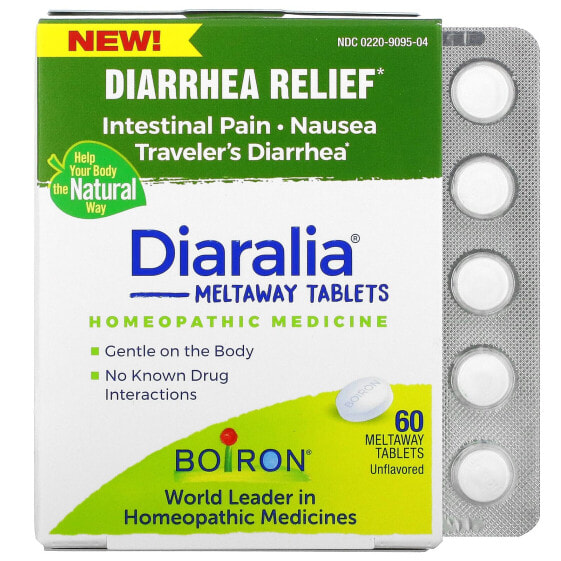 Diaralia®, Diarrhea Relief, Unflavored, 60 Meltaway Tablets