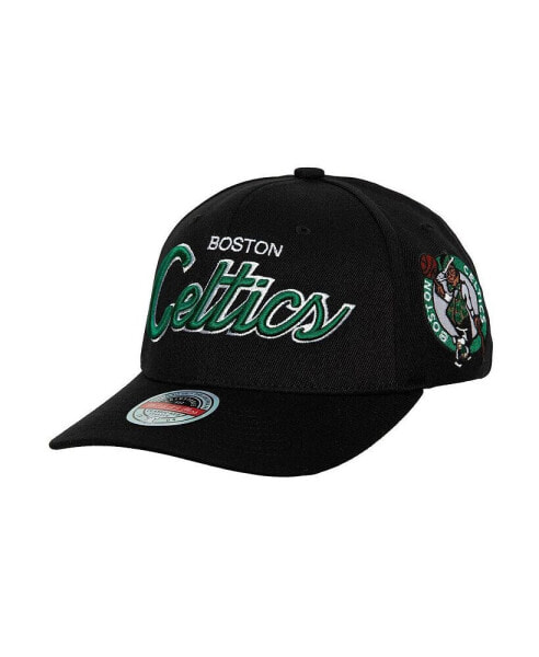 Men's Black Boston Celtics MVP Team Script 2.0 Stretch-Snapback Hat