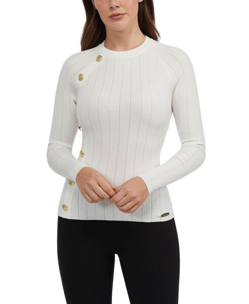 Women's Long Sleeve Top with Snap Buttons