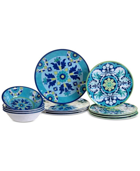 Granada Melamine 12-Pc. Dinnerware Set, Service for 4