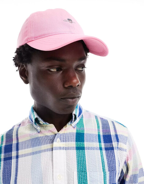 GANT shield logo embroid baseball cap in pink