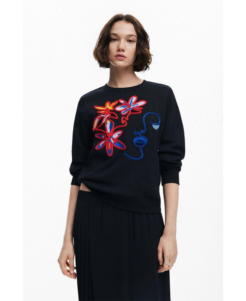 Women's Sweatshirt with Arty print