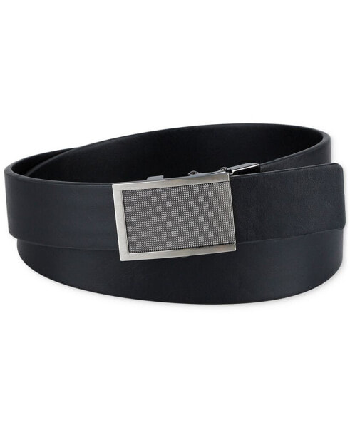 Men's Faux-Leather Track Lock Belt