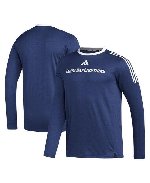 Men's Blue Tampa Bay Lightning AEROREADY Long Sleeve T-shirt