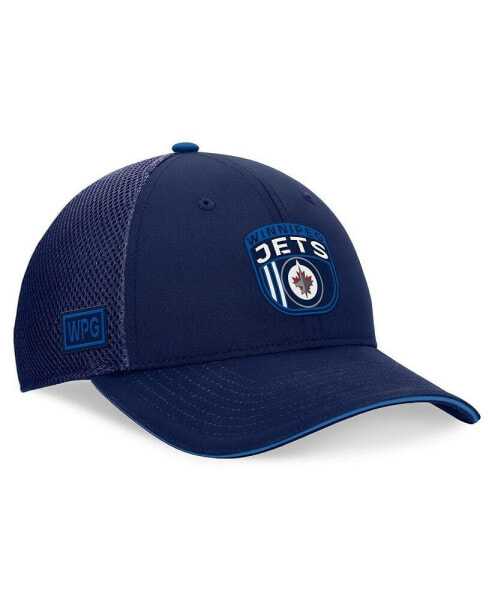 Men's Navy Winnipeg Jets 2024 NHL Draft on Stage Trucker Adjustable Hat