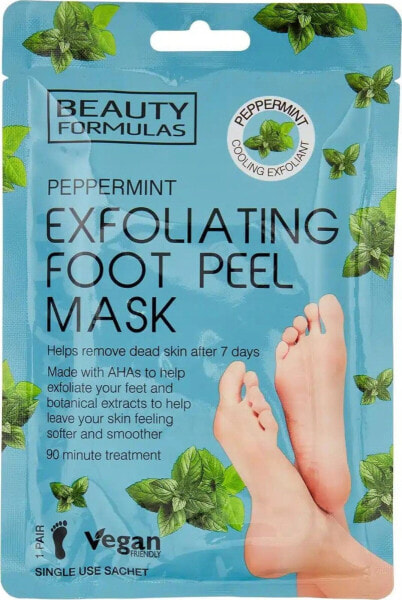 BEAUTY FORMULAS_Exfoliating Foot Peel Mask złuszczajaca maska do stóp Peppermint 1 para