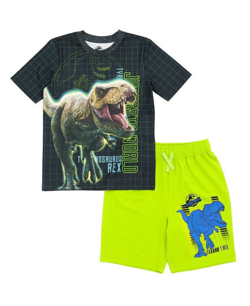 Toddler Boys Jurassic Park T-Rex T-Shirt and Shorts Outfit Set to