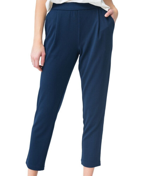 Women's Pull-On Pleat-Front Cropped Pants