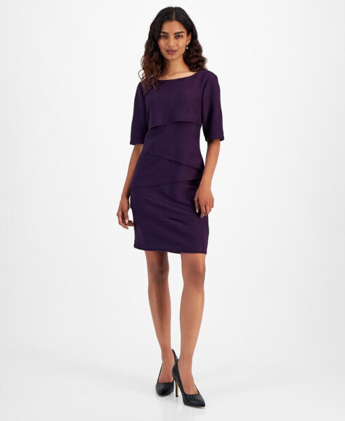 Petite Textured Sheath Dress