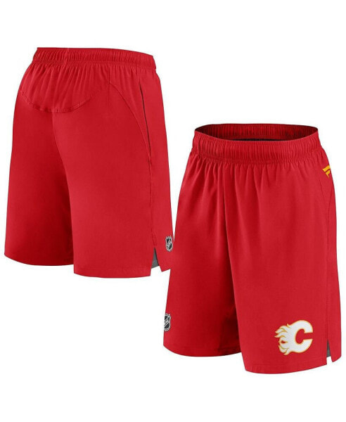 Men's Red Calgary Flames Authentic Pro Rink Shorts