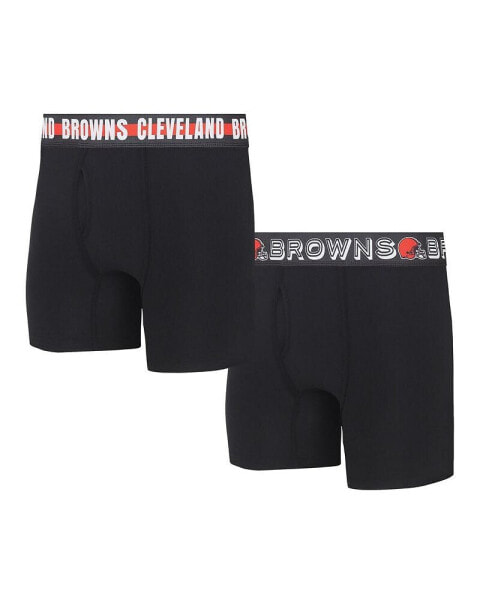 Men's Cleveland Browns Gauge Knit Boxer Brief Two-Pack