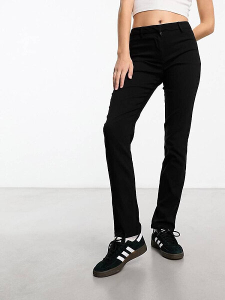 Pieces chino trouser in black