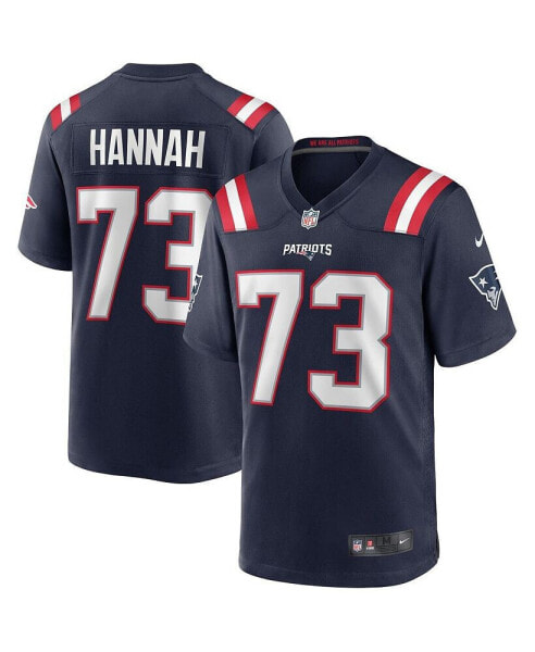 Men's John Hannah Navy New England Patriots Game Retired Player Jersey