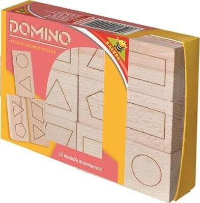 Domino drewniane - figury geometryczne