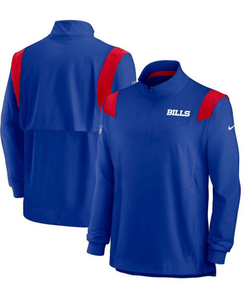 Men's Royal Buffalo Bills 2021 Sideline Coaches Repel Quarter-Zip Jacket