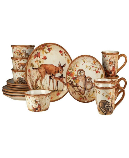 Pine Forest 16 Piece Dinnerware Set