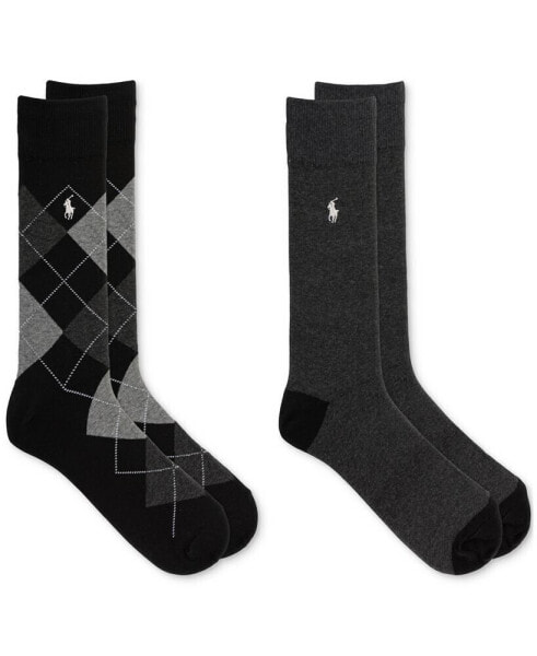 Men's Argyle Slack Socks, 2-Pack