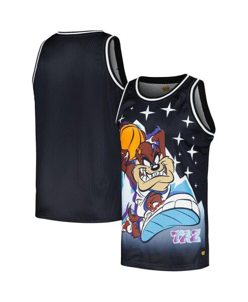 Men's Black Looney Tunes Taz Tearin' Up The Mountain Mesh Tank Top