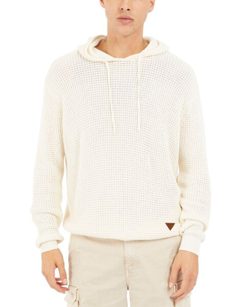 Men's Derik Textured Stitched Hooded Sweater