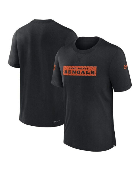 Men's Black Cincinnati Bengals Sideline Player Performance T-Shirt