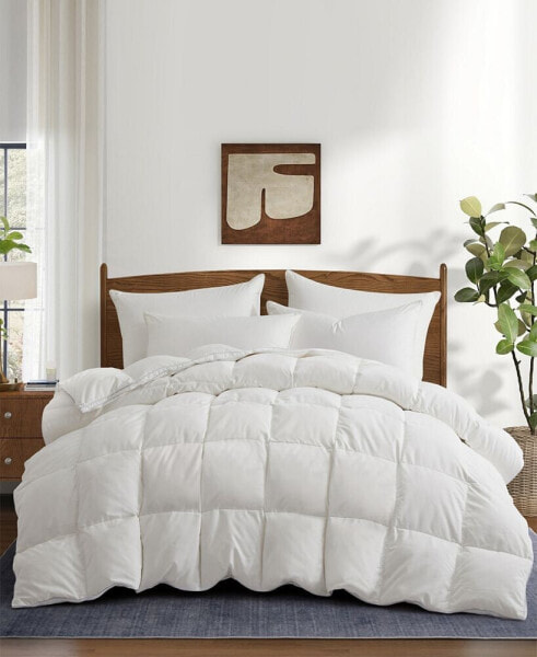 Cozy Medium Warmth Down Feather Fiber Comforter, California King