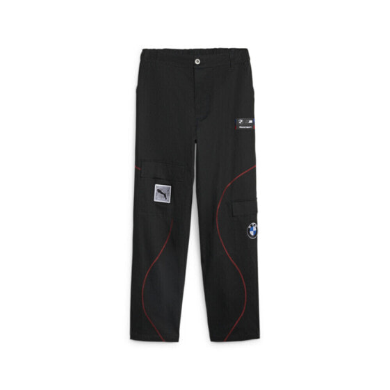 Puma Bmw Mms Garage Crew Cargo Pants Mens Black Casual Athletic Bottoms 62102801