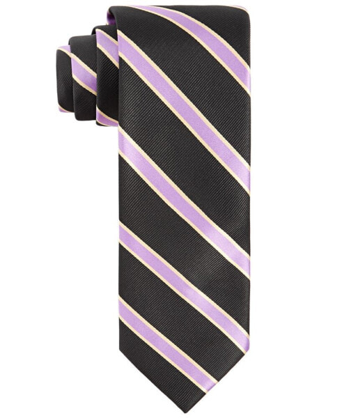 Men's Purple & Gold Stripe Tie