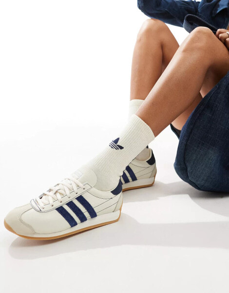 adidas Originals Country OG trainers in off white and indigo