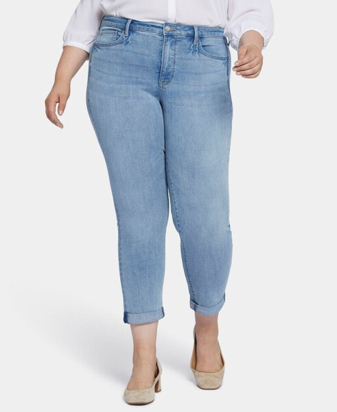 Plus Size Sheri Slim Ankle Jean with Roll Cuffs