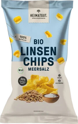 Linsenchips mit Meersalz, 75 g