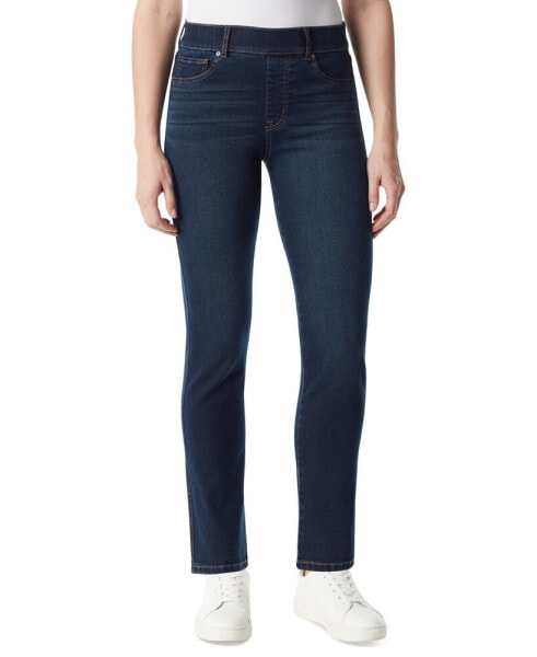 Women's Shape Effect Pull-On Straight-Leg Jeans