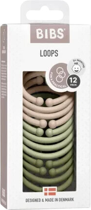 Loops creme/grün/olive, 12 St