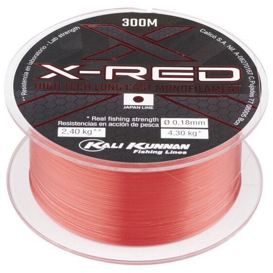 KALI KUNNAN X-Red Monofilament 300 m