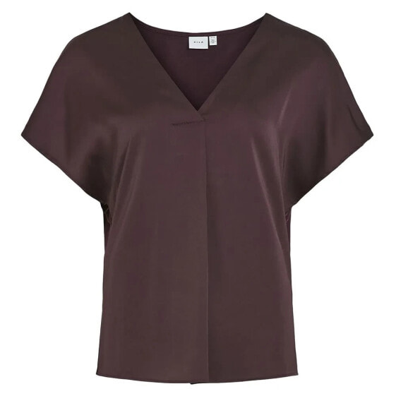 VILA Ellette V Short Sleeve Blouse