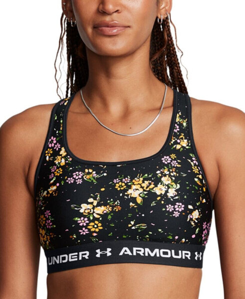 Women's Printed Cross-Back Medium Impact Sports Bra