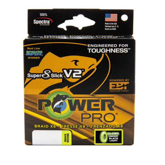 PowerPro Super 8 Slick V2 Braided Fishing Line - Moon_Shine - 65lb - 300yd (3...